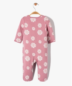 pyjama bebe dors-bien a ouverture ventrale et imprime fleuri rose pyjamas ouverture devantD445001_3