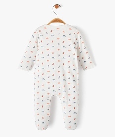 pyjama bebe en jersey ouverture devant motif dinosaures beigeD445501_3