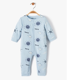 GEMO Pyjama bébé dors-bien à ouverture ventrale et motif soleils Bleu
