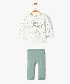 ensemble bebe 2 pieces   tunique pantalon en tricot - lulucastagnette vert ensemblesD447501_1