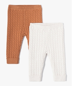 pantalon en maille torsadee bebe (lot de 2) brun pantalons et jeansD448101_1