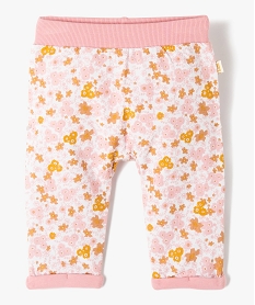 GEMO Pantalon bébé fille à motifs fleuris entièrement doublé - LuluCastagnette rose standard