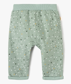 GEMO Pantalon bébé garçon en toile imprimée doublée jersey - LuluCastagnette Vert