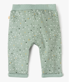 pantalon bebe garcon en toile imprimee doublee jersey - lulucastagnette vert pantalons et jeansD448501_3