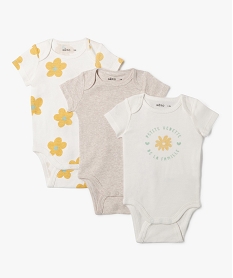 TEE-SHIRT JAUNE BODY AOP SNOW WHITE:40329160185-Coton////