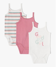 body bebe a bretelles imprime (lot de 3) beigeD450901_1