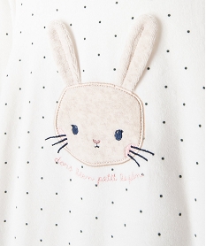 pyjama en velours a motif lapin bebe fille beigeD451101_2