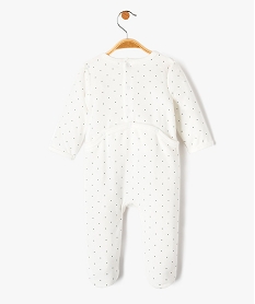 pyjama bebe a pont-dos en velours a pois beigeD451101_4