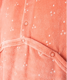 pyjama bebe a pont-dos en velours a motifs ours orangeD451301_4