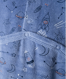 pyjama bebe a pont-dos en velours a motifs espace bleu pyjamas veloursD451401_3