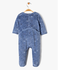 pyjama bebe a pont-dos en velours a motifs espace bleu pyjamas veloursD451401_4