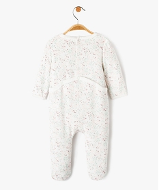 pyjama bebe en velours imprime avec ouverture pont-dos beige pyjamas veloursD451601_4