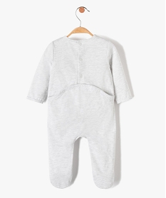 pyjama bebe en jersey avec ouverture pont-dos gris pyjamas et dors bienD452201_3