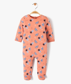 pyjama bebe a motifs fruits exotiques fermeture pont dos orangeD452601_1