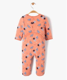 pyjama bebe a motifs fruits exotiques fermeture pont dos orange pyjamas et dors bienD452601_3