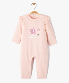 GEMO Pyjama bébé en jersey à épaules volantées Rose