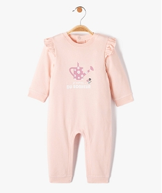 GEMO Combinaison bébé en jersey à épaules volantées Rose