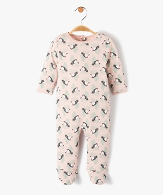 GEMO Pyjama bébé avec motifs toucans fermeture pont dos Rose