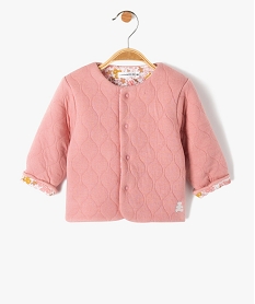 GEMO Gilet bébé fille en sweat matelassée douillet - LuluCastagnette Rose