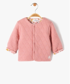 gilet bebe fille en sweat matelassee douillet - lulucastagnette rose giletsD453801_1