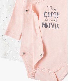 bodies bebe a manches longues et ouverture devant (lot de 3) beigeD454301_4