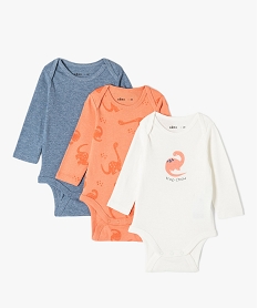 GEMO Bodies bébé à manches longues avec encolure américaine Orange