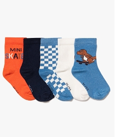 chaussettes bebe avec motifs (lot de 5) bleuD457101_1