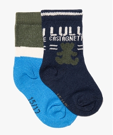 chaussettes bebe garcon imprime - lulucastagnette (lot de 2) bleu chaussettesD457201_1