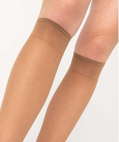 mi-bas mousse resistants femme (lot de 3) beige chaussettesD463801_2