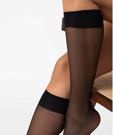 mi-bas infaillibles transparents femme (lot de 2) noir standard chaussettesD464201_2