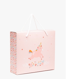 boite cadeau a anses imprime licorne rose accessoiresD465701_1