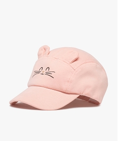 GEMO Casquette bébé fille souple à motif chat Rose