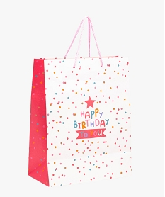 sac cadeau anniversaire en papier recycle roseD467201_1
