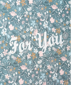 sac cadeau en papier format moyen motif fleuri bleuD467501_4