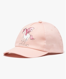 casquette fille avec motif licorne scintillant roseD469501_1