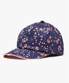 casquette fille a motifs fleuris bleu standardD470001_1