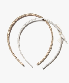 GEMO Serre-tête fille fin à paillettes et noud (lot de 2) Multicolore