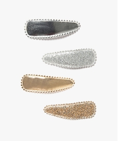 GEMO Barrettes à cheveux fille brillantes (lot de 4) Gris