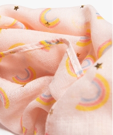 foulard fille forme snood a motifs arc-en-ciel et etoiles multicolore foulards echarpes et gantsD474801_2