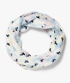 foulard fille forme snood multicolore a motifs licornes multicolore foulards echarpes et gantsD474901_1