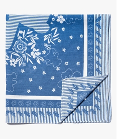 foulard fille bicolore avec motifs fleuris - lulucastagnette bleu standardD475401_1