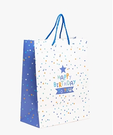 sac cadeau anniversaire motif pois bleuD475501_1