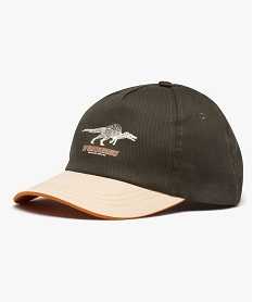 casquette garcon tricolore avec motif dinosaure vertD480601_1