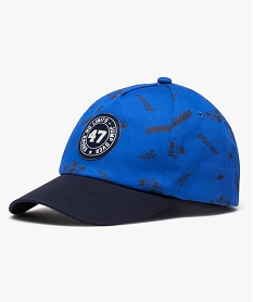 GEMO Casquette garçon avec motifs voitures de course Bleu
