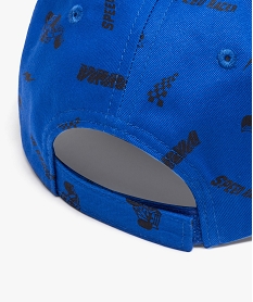 casquette garcon avec motifs voitures de course bleu standardD481301_2