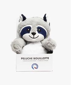 bouillotte peluche raton laveur a chauffer au micro-ondes grisD482101_1