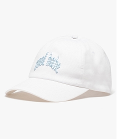 casquette mixte avec inscription brodee sur l’avant blanc standardD483301_1