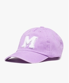 GEMO Casquette mixte avec broderie en maille bouclette Violet