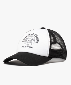 casquette garcon trucker en maille filet blanc chineD484501_1