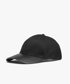 casquette homme bimatiere unie noir standardD485201_1